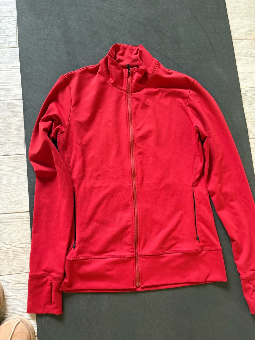 Lole Women's Red Full-Zip Bomber Jacket